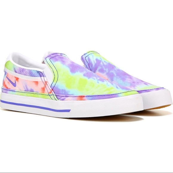 Nike Shoes - Nike Court Legacy Print Tie Dye Slip On Sneaker